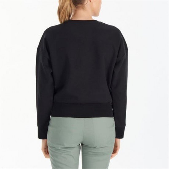 W Bar Split Crop Kadın Sweatshirt - 010